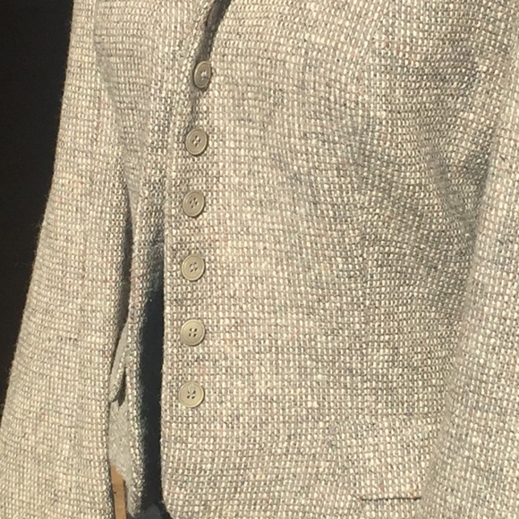 Custom made high waisted tweed vintage cottagecore beige and brown jacket - Picture 7 of 11